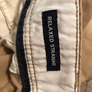 American Eagle khaki Relaxed Straight fit pants